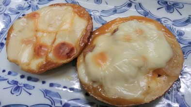 ゼブラ茄子の甘味噌とチーズ焼きの写真