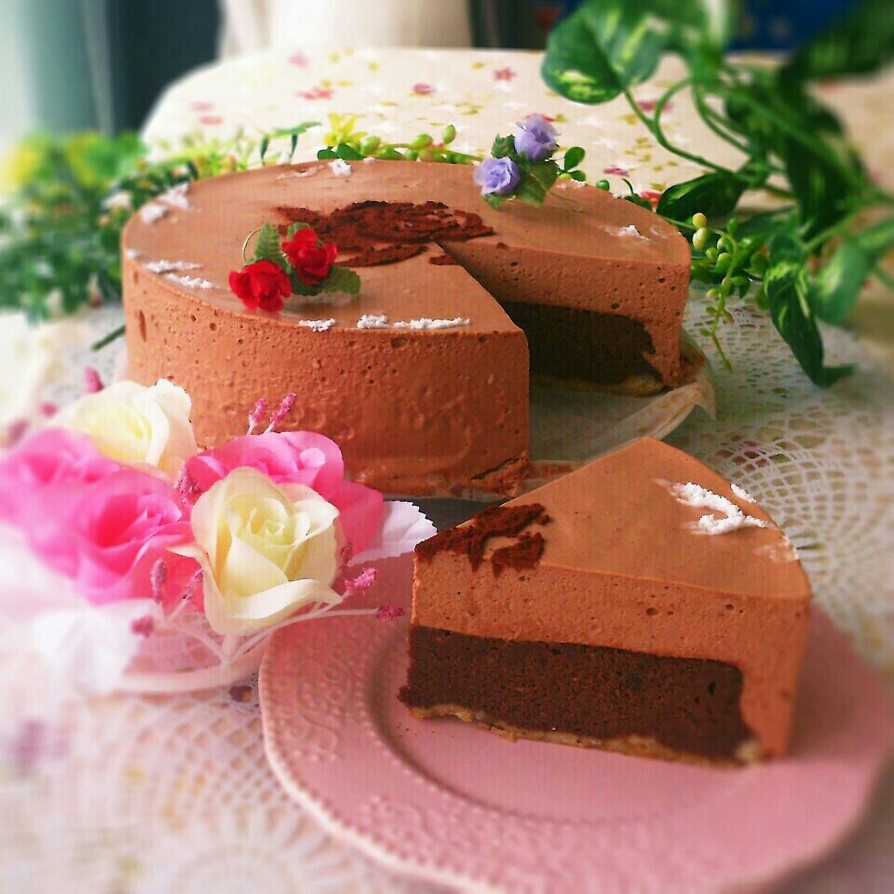 ♡2層のショコラチーズケーキ♡の画像