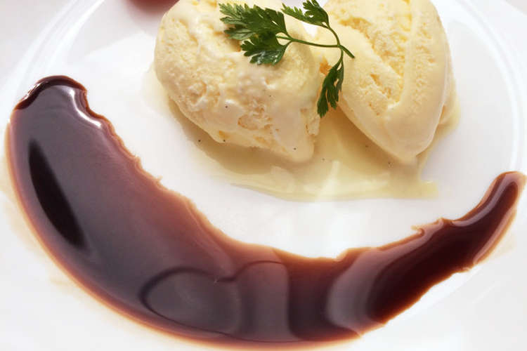 バニラアイスにバルサミコ酢添えて レシピ 作り方 By Azabu10 クックパッド