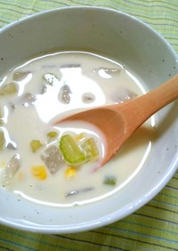 野菜がころころ☆ほっこり豆乳スープ