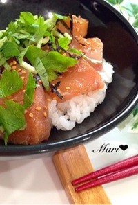 【定番】いつものまぐろの漬け丼♡ﾞ