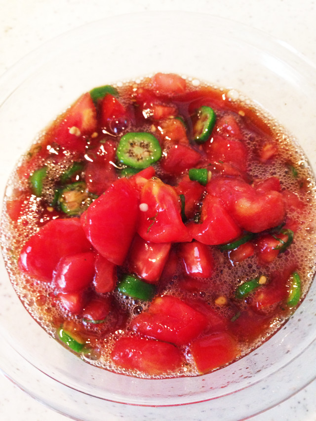 トマトとオクラのとろーりポン酢の画像