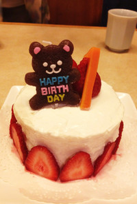 【卵なし】1歳お誕生日ケーキ☆Xマスにも