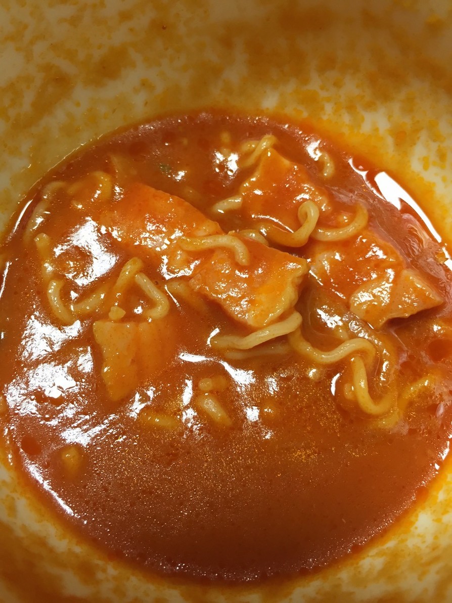 うまかっちゃんdeトマトスープスパの画像