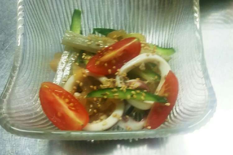 いかと中華クラゲの酢の物 レシピ 作り方 By クックrio クックパッド