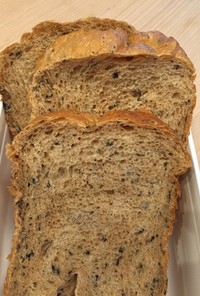 市販の黒豆で⭐️しっとり黒豆きな粉食パン