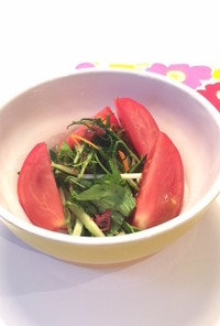 丘ひじきと夏野菜の梅サラダ