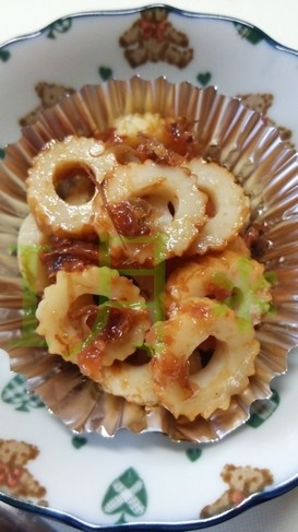 簡単☆ちくわ梅かつお☆お弁当にも