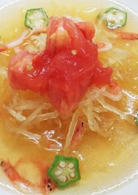 素麺カボチャの冷製スープ