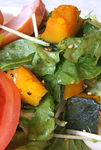 【低脂質】レタスと水菜の香ばしサラダ