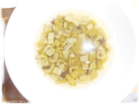 離乳食後期　ひじきとオクラのお味噌汁の画像