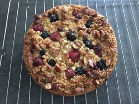 糖質制限☆クランブルベリーチーズケーキ