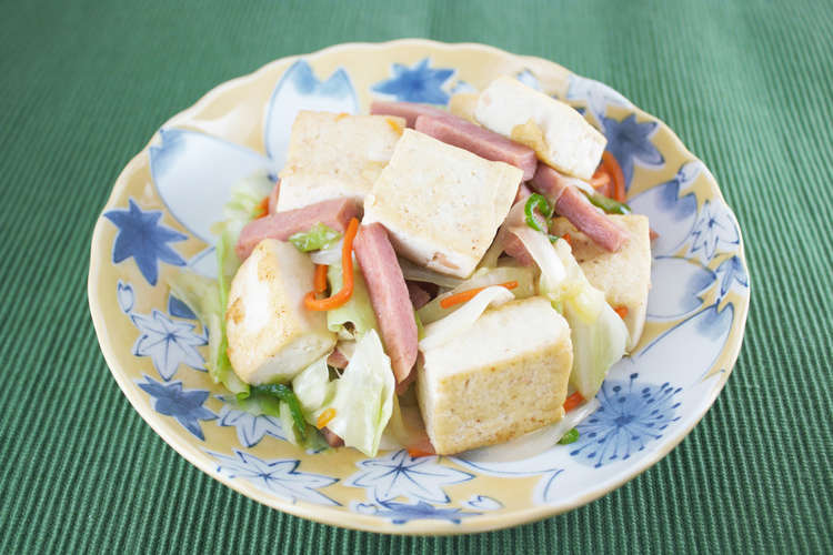 簡単 本場の豆腐チャンプルー レシピ 作り方 By 調味料や 赤マルソウ クックパッド