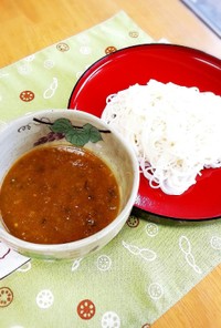 ☆カレーつけ麺☆アレンジ素麺で簡単ランチ
