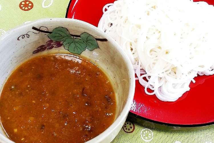 カレーつけ麺 アレンジ素麺で簡単ランチ レシピ 作り方 By Chamomile クックパッド 簡単おいしいみんなのレシピが359万品