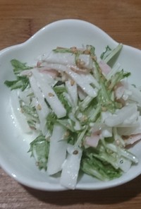 大根・水菜・ハムのマヨサラダ