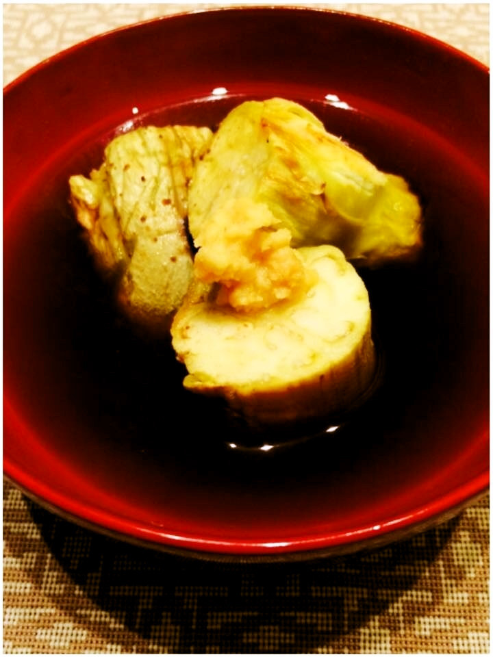 焼き茄子のお味噌汁☆マクロビお味噌汁の画像