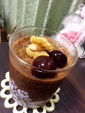 ロースィーツ♡チアシードチョコプリン
