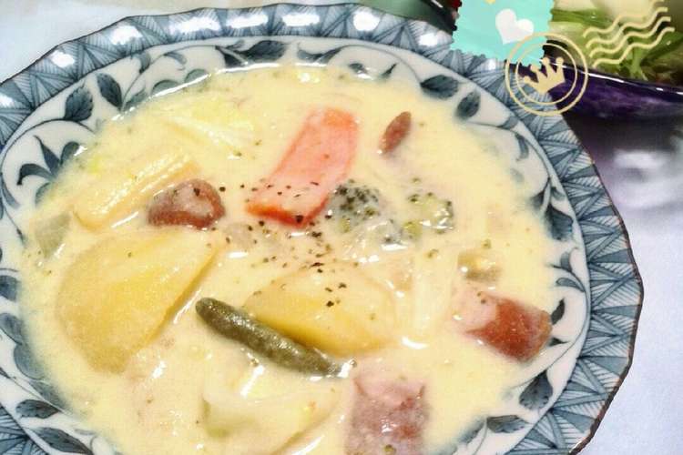 豆乳と味噌のクリームシチュー レシピ 作り方 By お手伝いたぬき クックパッド