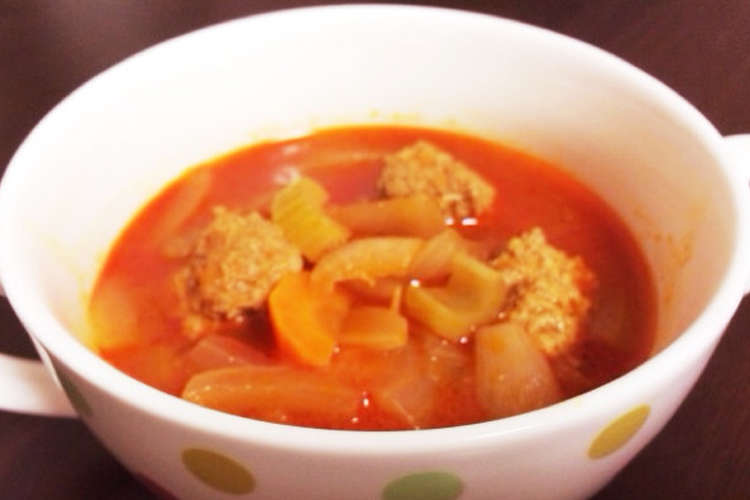 セロリと肉団子のトマトスープ レシピ 作り方 By ぽめまま クックパッド 簡単おいしいみんなのレシピが357万品