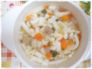 離乳食完了期 マグロと青梗菜のうどんの写真