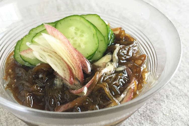 定番 もずく酢 きゅうりとみょうが添え レシピ 作り方 By Legelo クックパッド