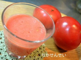 材料2つ!簡単手作り生トマトジュース^^