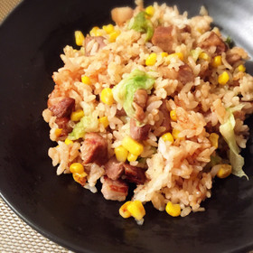 豚の角煮とレタスのチャーハン