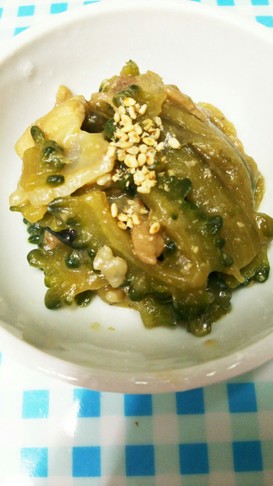 苦くないゴーヤと茄子のこねり
