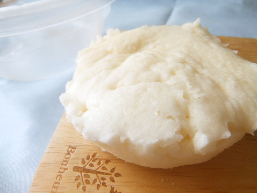 ３分で！ モチふわ♥米粉蒸しパンの画像