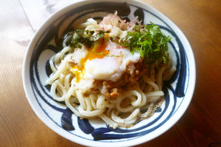 冷やし納豆おろしうどん レシピ 作り方 By ちーすけ クックパッド