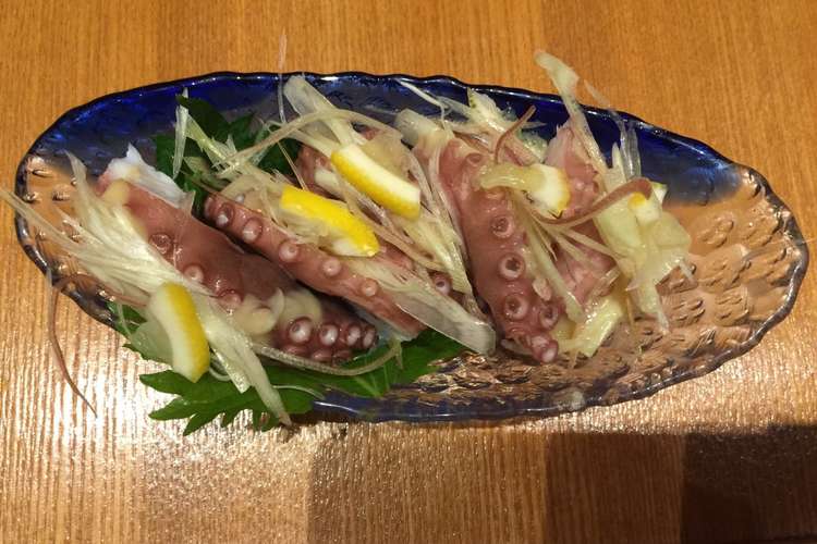 たこの刺身からし酢味噌みょうがレモン レシピ 作り方 By 明石浦漁業協同組合 クックパッド 簡単おいしいみんなのレシピが359万品