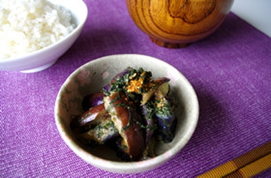 津軽の郷土料理　なすのしそ味噌炒めの写真