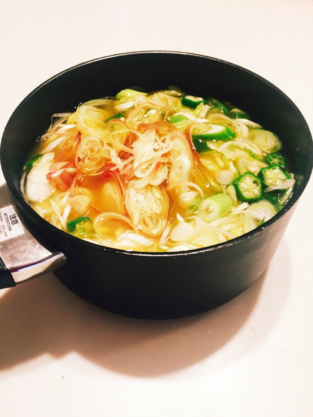 朝ごはんを活用！味噌汁と焼き魚で冷汁素麺の画像