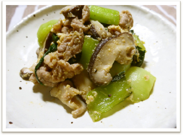 豚肉とチンゲン菜の中華風炒めの画像