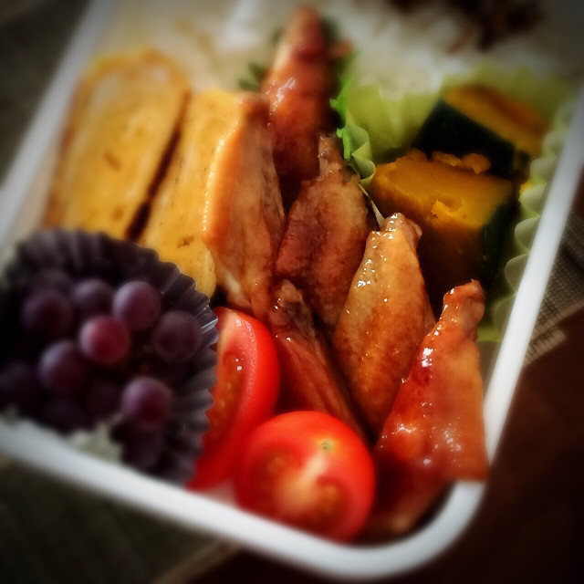 お弁当に〜鶏手羽中の照り焼き柚子胡椒風味の画像