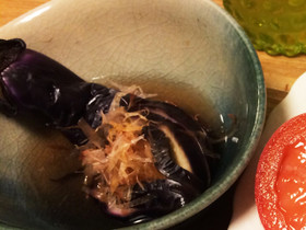 簡単おかず♡電子レンジで茄子の煮浸し