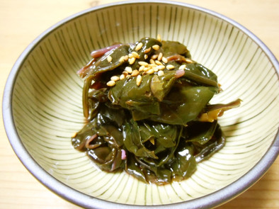 水前寺菜（金時草）ポン酢和えの写真