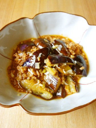ピリ辛にんにく味噌の麻婆茄子の画像