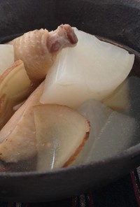 鶏と大根のスープ　昆布水仕立て