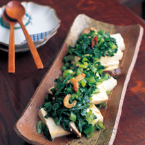 小松菜と木綿豆腐のさっと炒め煮