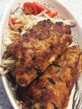 妊活にも⁈大豆水煮と豚ひき肉のもやし巻き