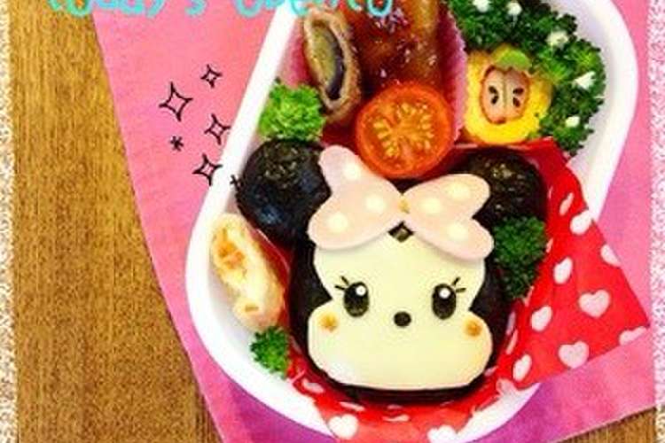 キャラ弁 簡単ミニーおにぎりお弁当 レシピ 作り方 By Tarchii クックパッド 簡単おいしいみんなのレシピが354万品