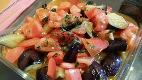 トマトとなすのマリネ