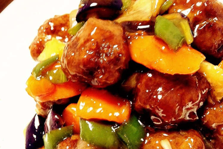 野菜たっくさん肉だんご甘酢あん うまい レシピ 作り方 By おーさんちの台所 クックパッド