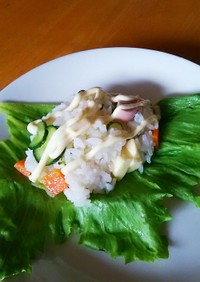 冷蔵ご飯で子どもが喜ぶ簡単サラダ寿司