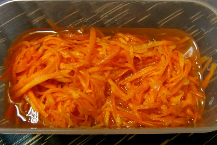 にんじん チンして甘酢漬け 常備菜 レシピ 作り方 By ちゃまちー クックパッド