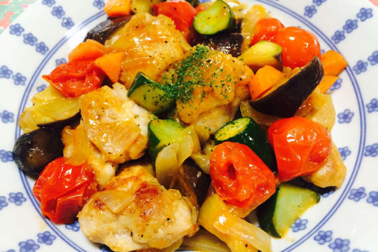 鶏ともりもり夏野菜のケチャップハーブ炒め レシピ 作り方 By みかんもち クックパッド 簡単おいしいみんなのレシピが359万品