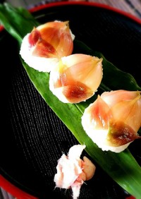 お盆に。蓮の花の＊みょうが寿司