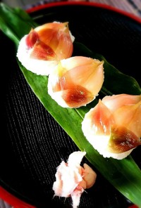 お盆に。蓮の花の＊みょうが寿司